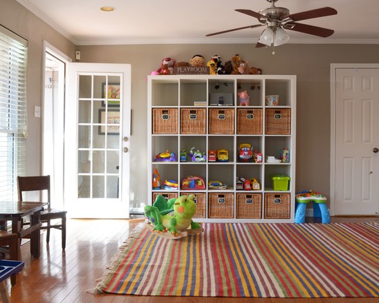 Appealing-Play-Room-in-Assorted-Color-Carpet-Great-Lego-Storage-Cube-and-Rattan-Basket-Nice-for-Your-Play-Room-Plans