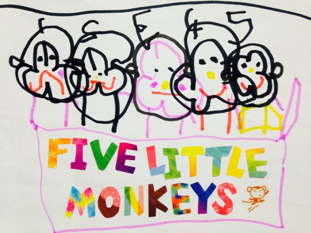 さる年こんにちは Five Little Monkeysの歌詞をカタカナ英語で 独自の発音解説付き イクジラ