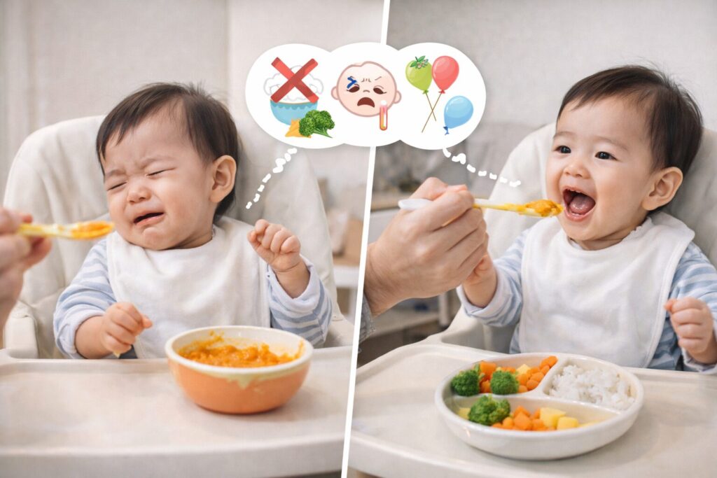 離乳食を食べない1歳児、どうすればいい？原因別の対処法と「食べた！」が増えるコツ