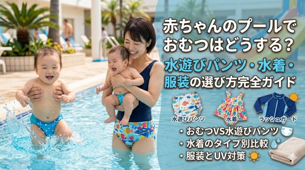 赤ちゃんのプールでおむつはどうする？水遊びパンツ・水着・服装の選び方完全ガイド