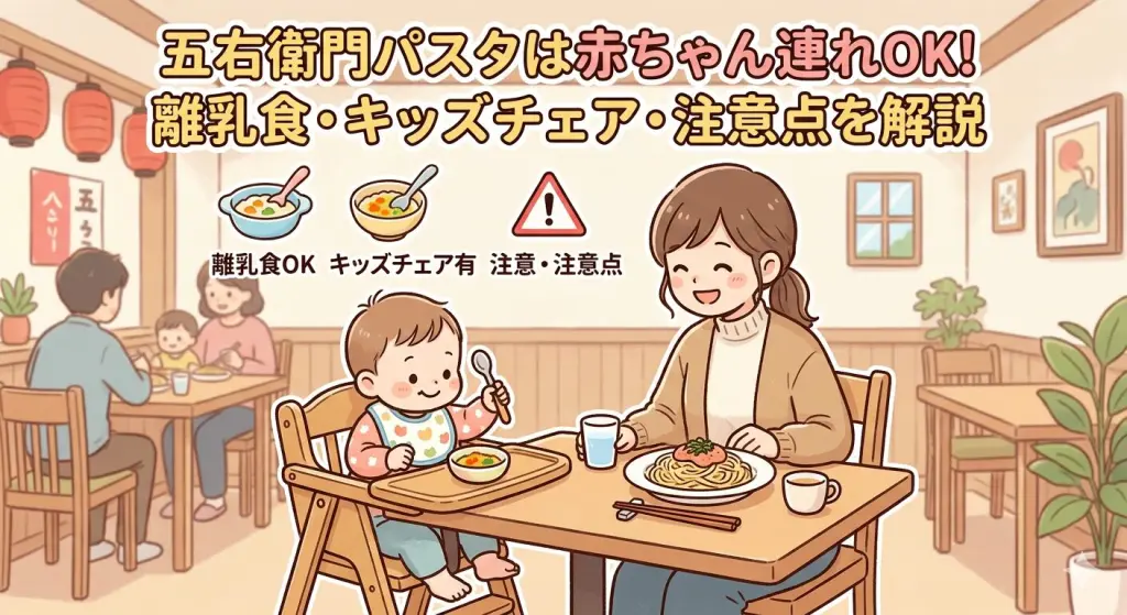五右衛門パスタは赤ちゃん連れOK！離乳食・キッズチェア・注意点を解説