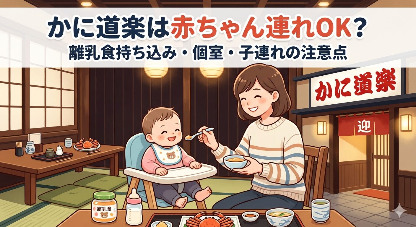 かに道楽は赤ちゃん連れOK？離乳食持ち込み・個室・子連れの注意点