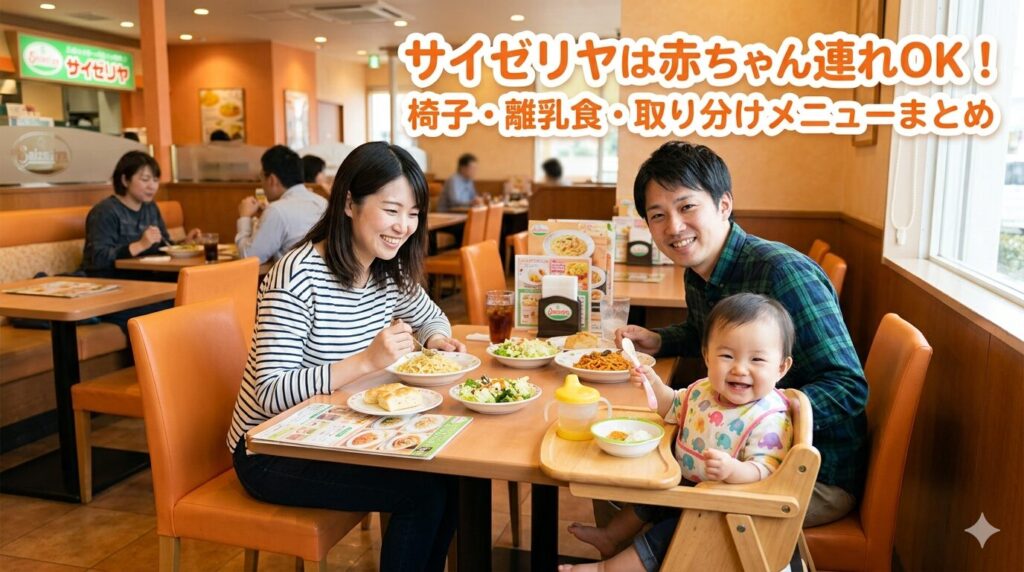 サイゼリヤは赤ちゃん連れOK！椅子・離乳食・取り分けメニューまとめ