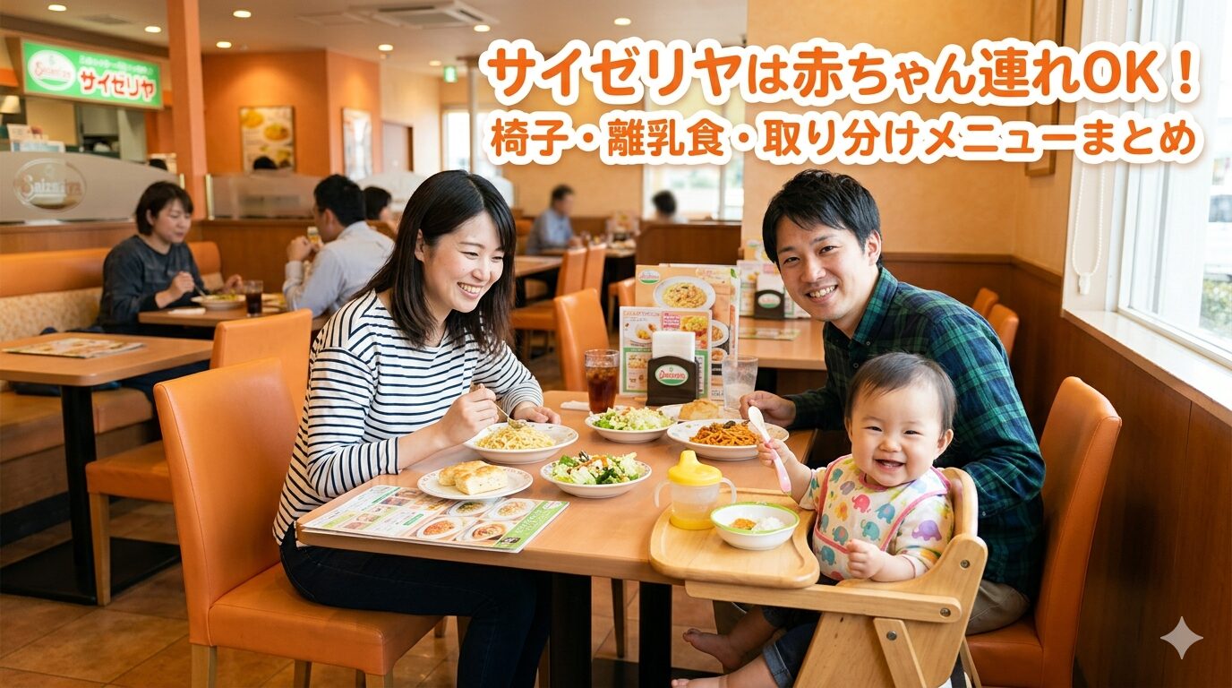 サイゼリヤは赤ちゃん連れOK！椅子・離乳食・取り分けメニューまとめ