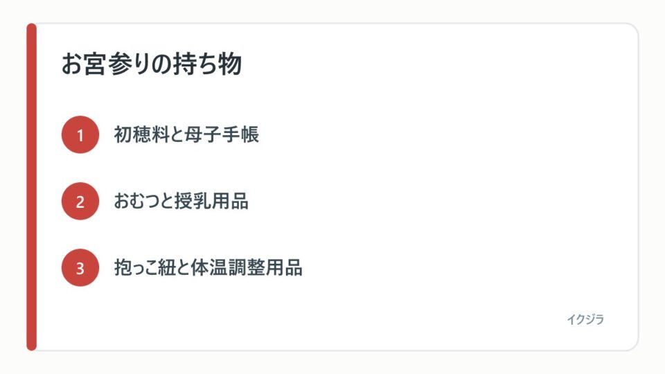 お宮参りの持ち物