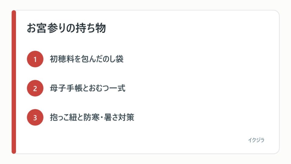 お宮参りの持ち物