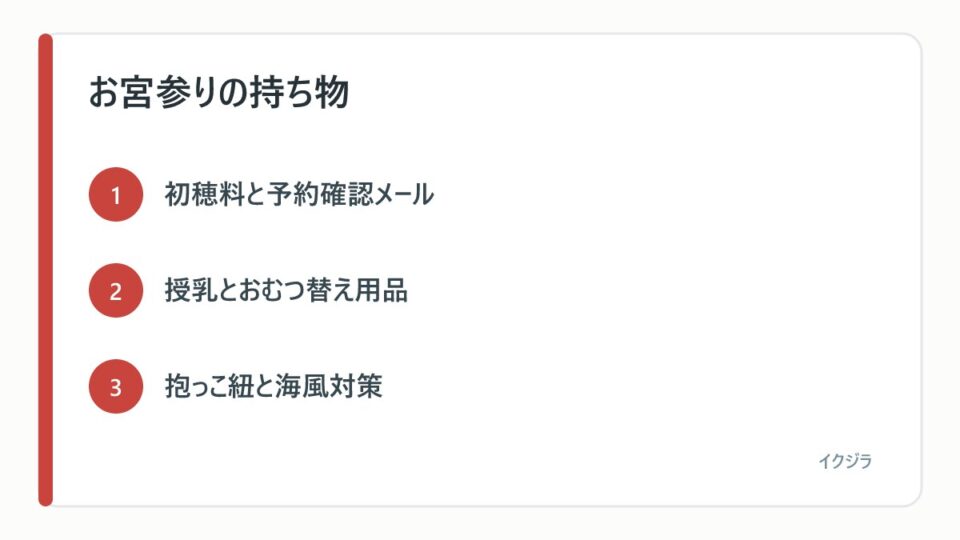お宮参りの持ち物