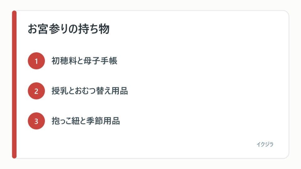 お宮参りの持ち物