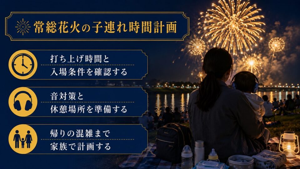 常総花火の子連れ時間計画