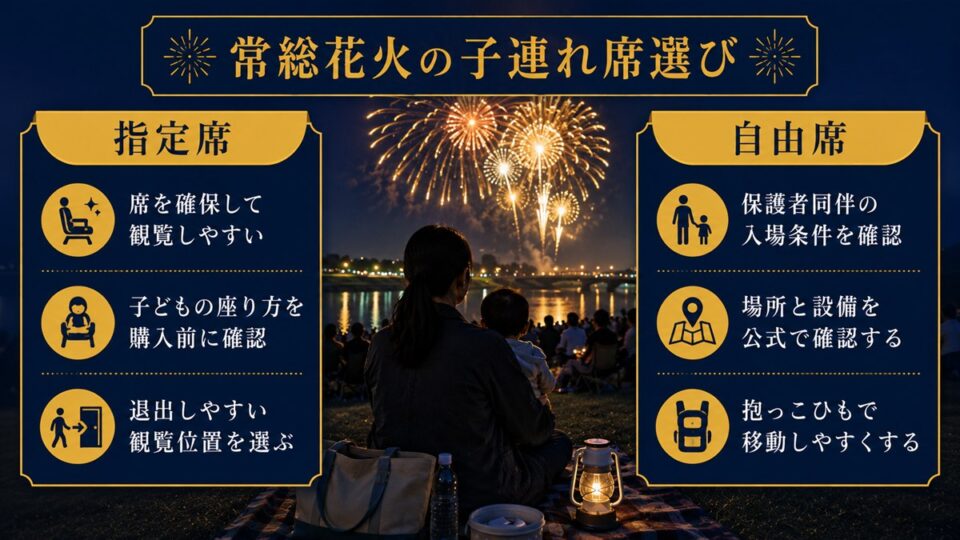 常総花火の子連れ席選び