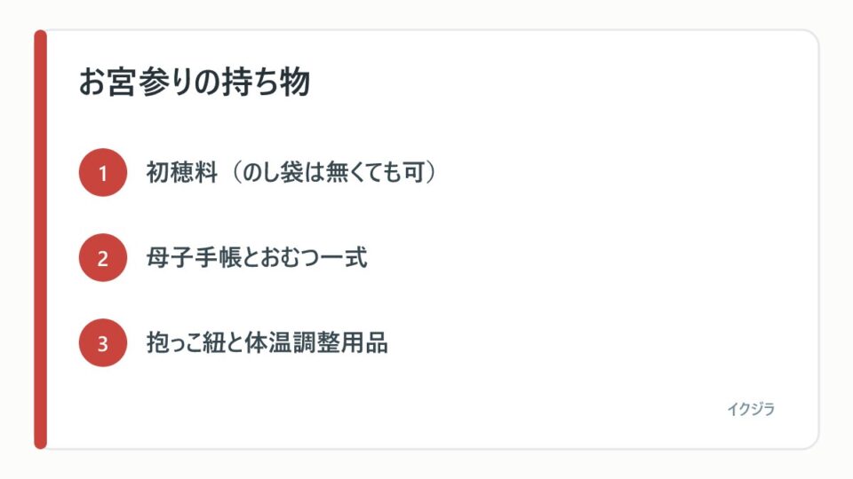 お宮参りの持ち物