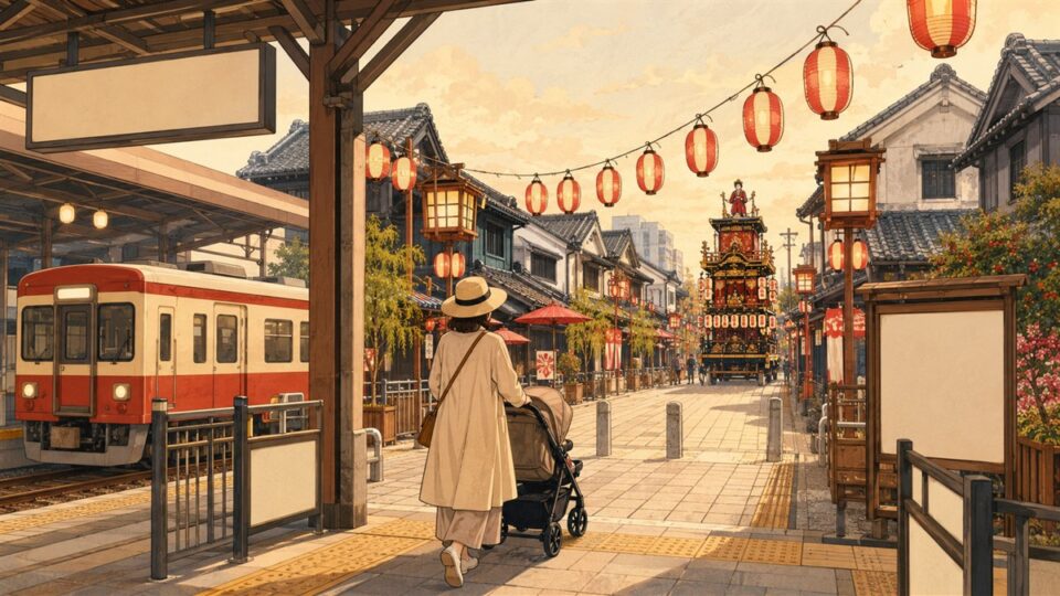 川越まつりの子連れ移動動線