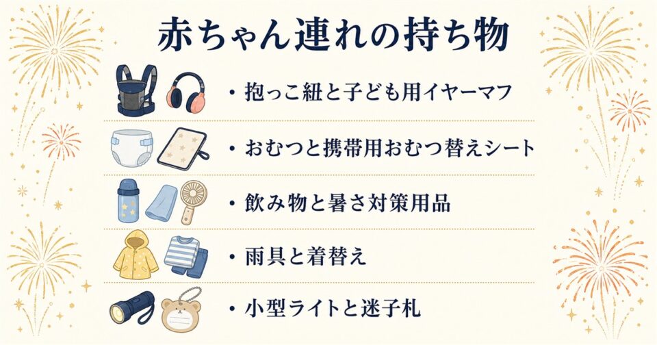 赤ちゃん連れの持ち物