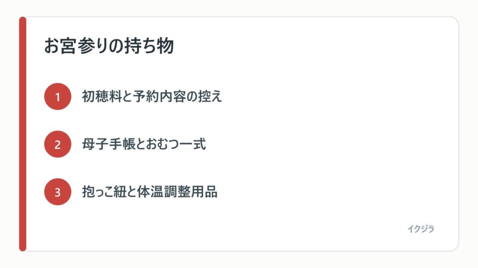 お宮参りの持ち物