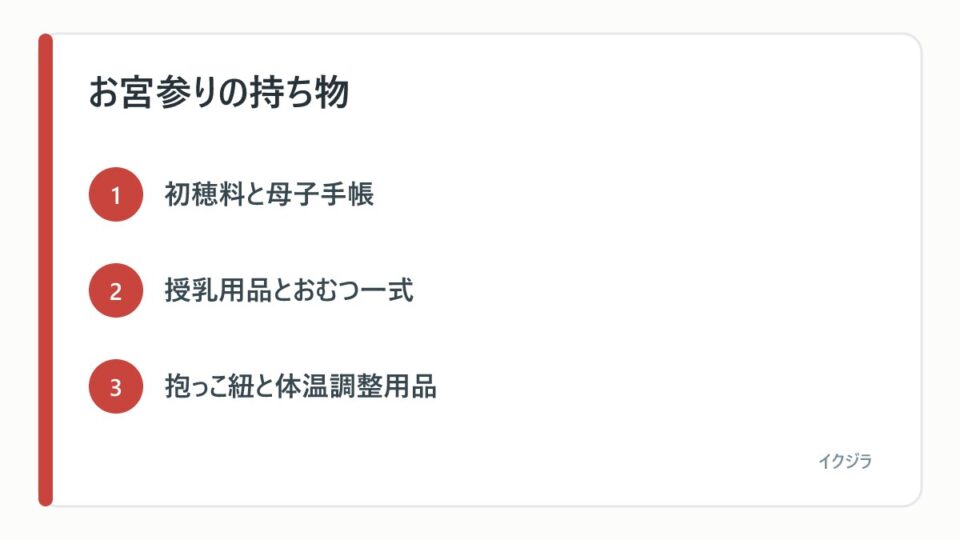 お宮参りの持ち物