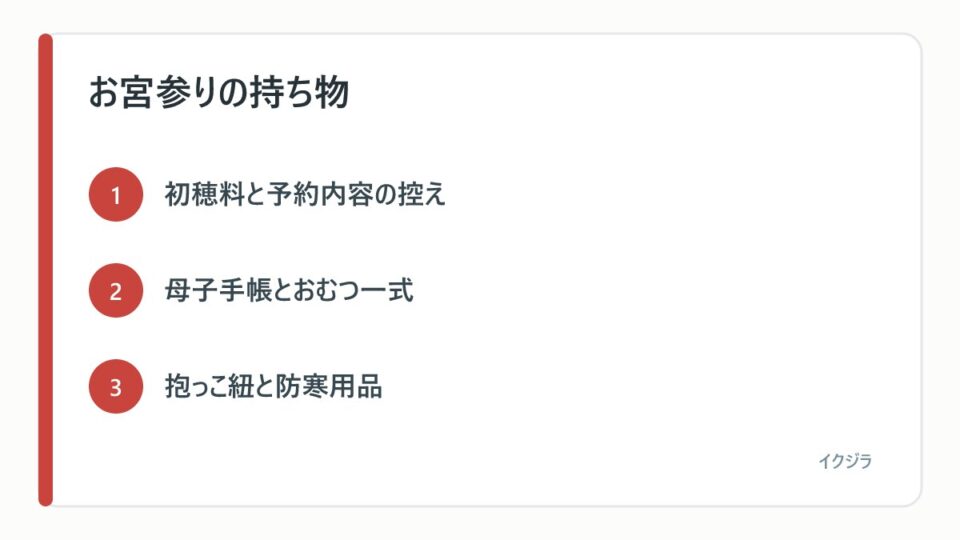 お宮参りの持ち物