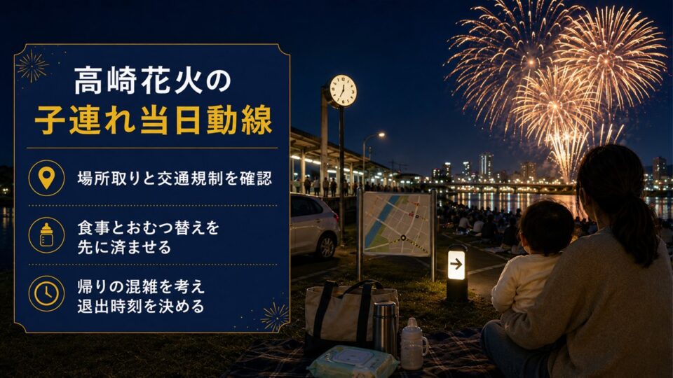 高崎花火の子連れ当日動線