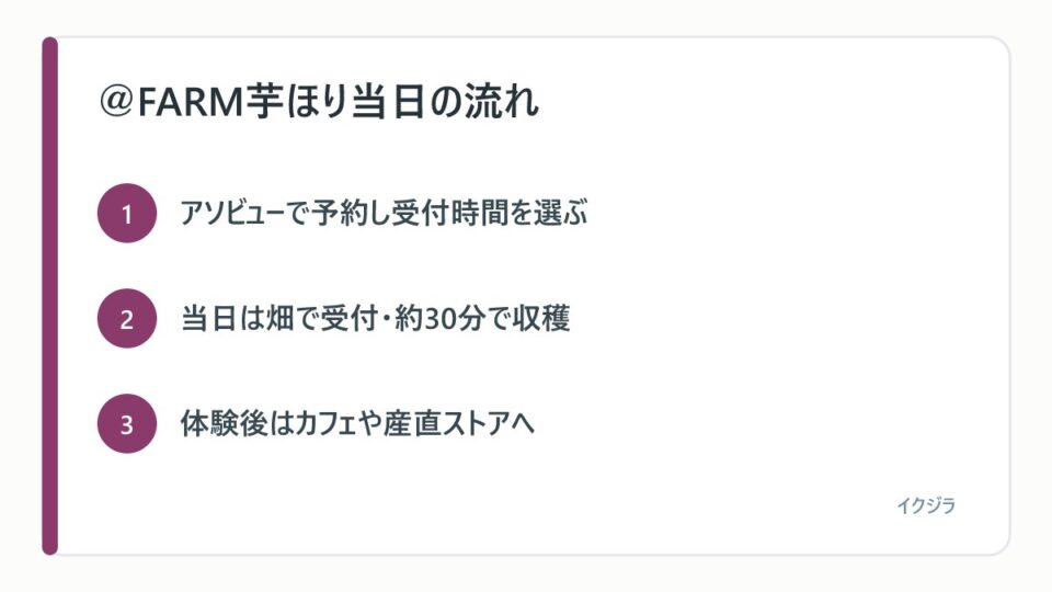 @FARM芋ほり当日の流れ