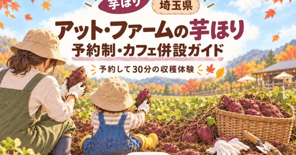 アット・ファームの芋ほり2026|予約制・カフェ併設で半日ガイド【埼玉県】