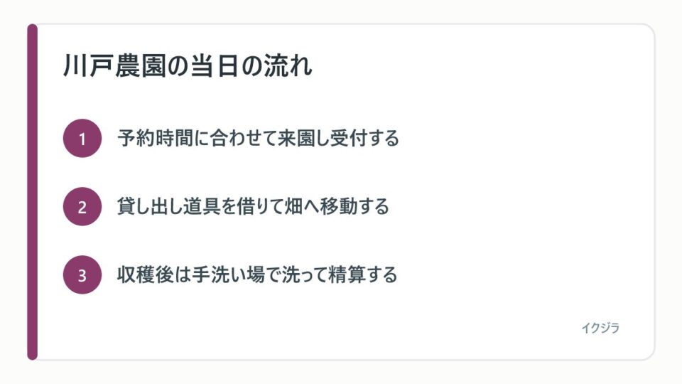 川戸農園の当日の流れ