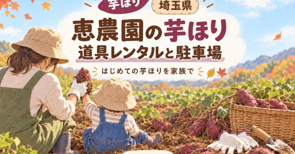 恵農園の芋ほり2026|道具レンタル無料・予約と駐車場ガイド【埼玉県】