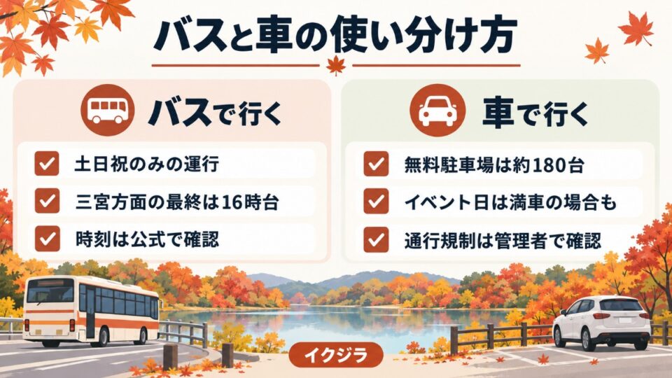 バスと車の使い分け方