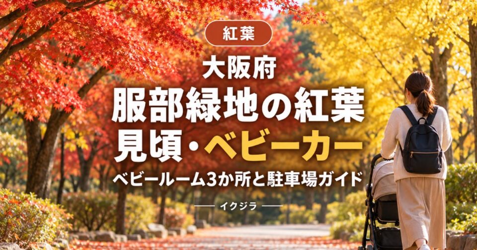 服部緑地の紅葉2026｜見頃・駐車場と赤ちゃん連れ・ベビーカー【大阪府】