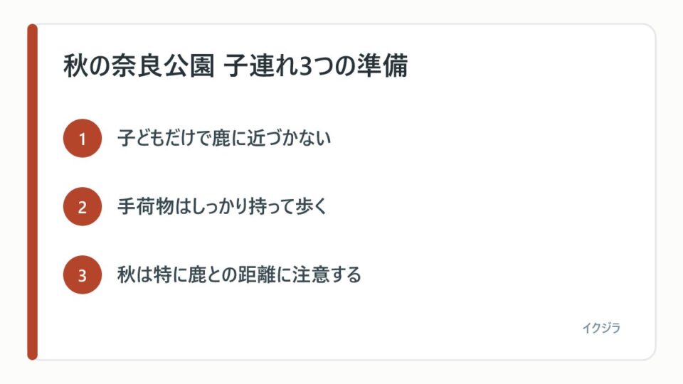 秋の奈良公園 子連れ3つの準備