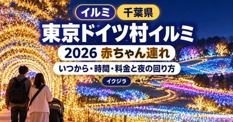 東京ドイツ村イルミ2026|いつから・時間・料金と赤ちゃん連れの回り方【千葉】