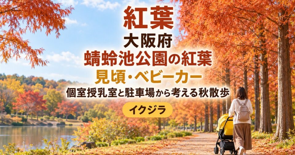 蜻蛉池公園の紅葉2026｜見頃・駐車場と赤ちゃん連れ・ベビーカー【大阪府】
